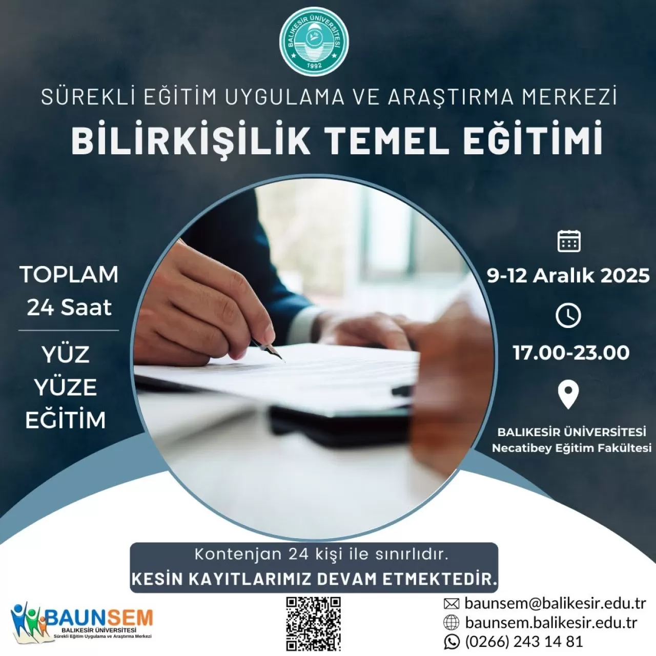 Balıkesir Üniversitesi'nde Bilirkişilik Temel Eğitimi Başlıyor