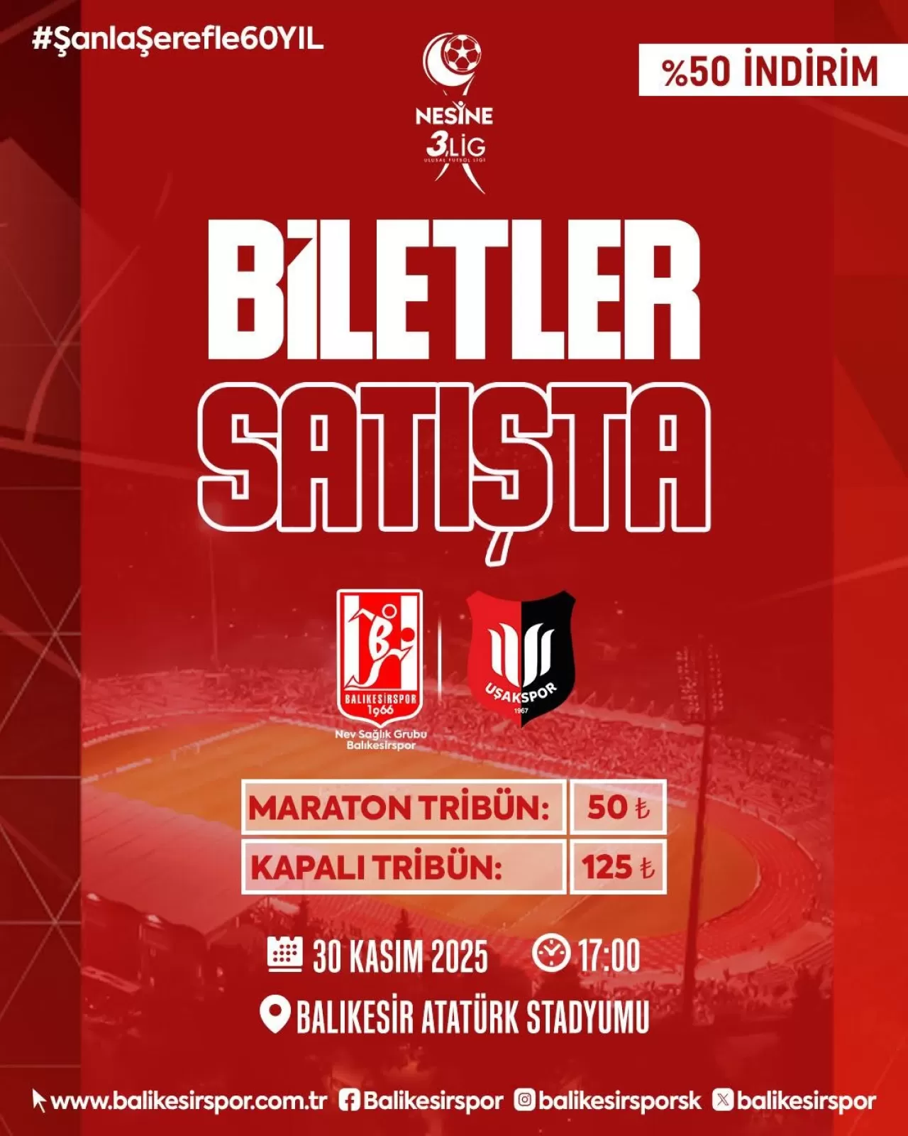 Balıkesirspor, Uşakspor Maçı Biletleri Satışa Çıktı