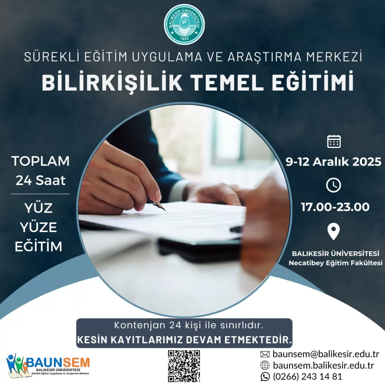 Balıkesir Üniversitesi'nde Bilirkişilik Temel Eğitimi Düzenlenecek