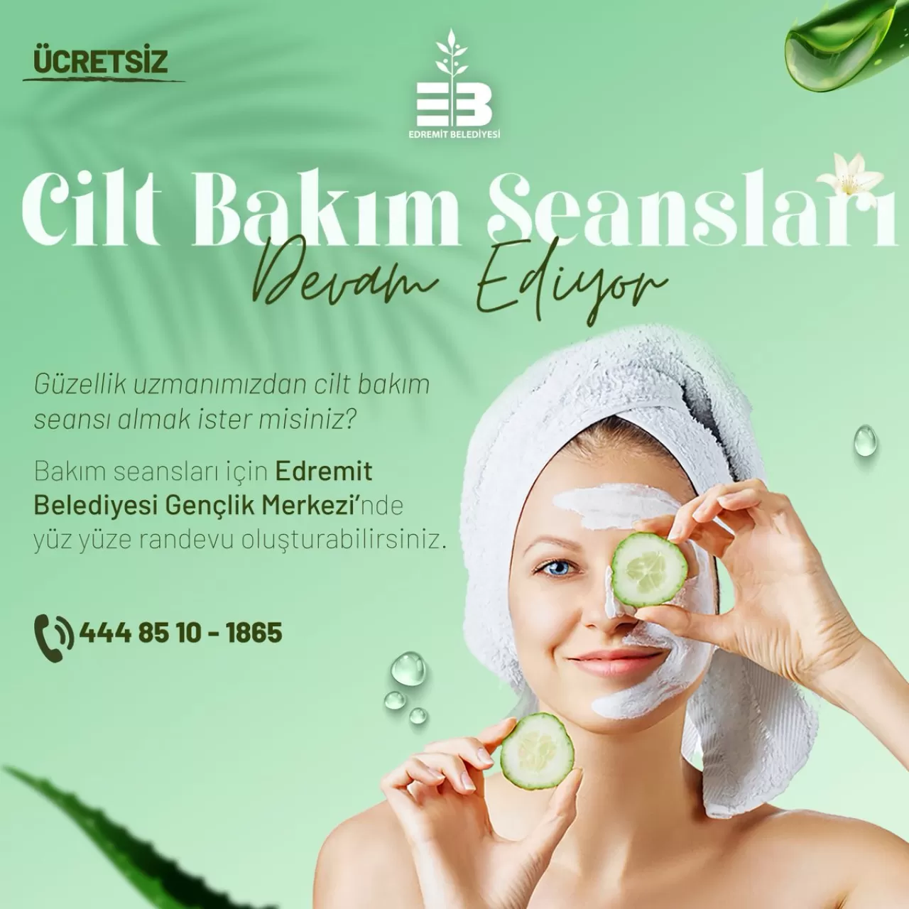 Edremit Belediyesi'nden Ücretsiz Cilt Bakım Hizmeti