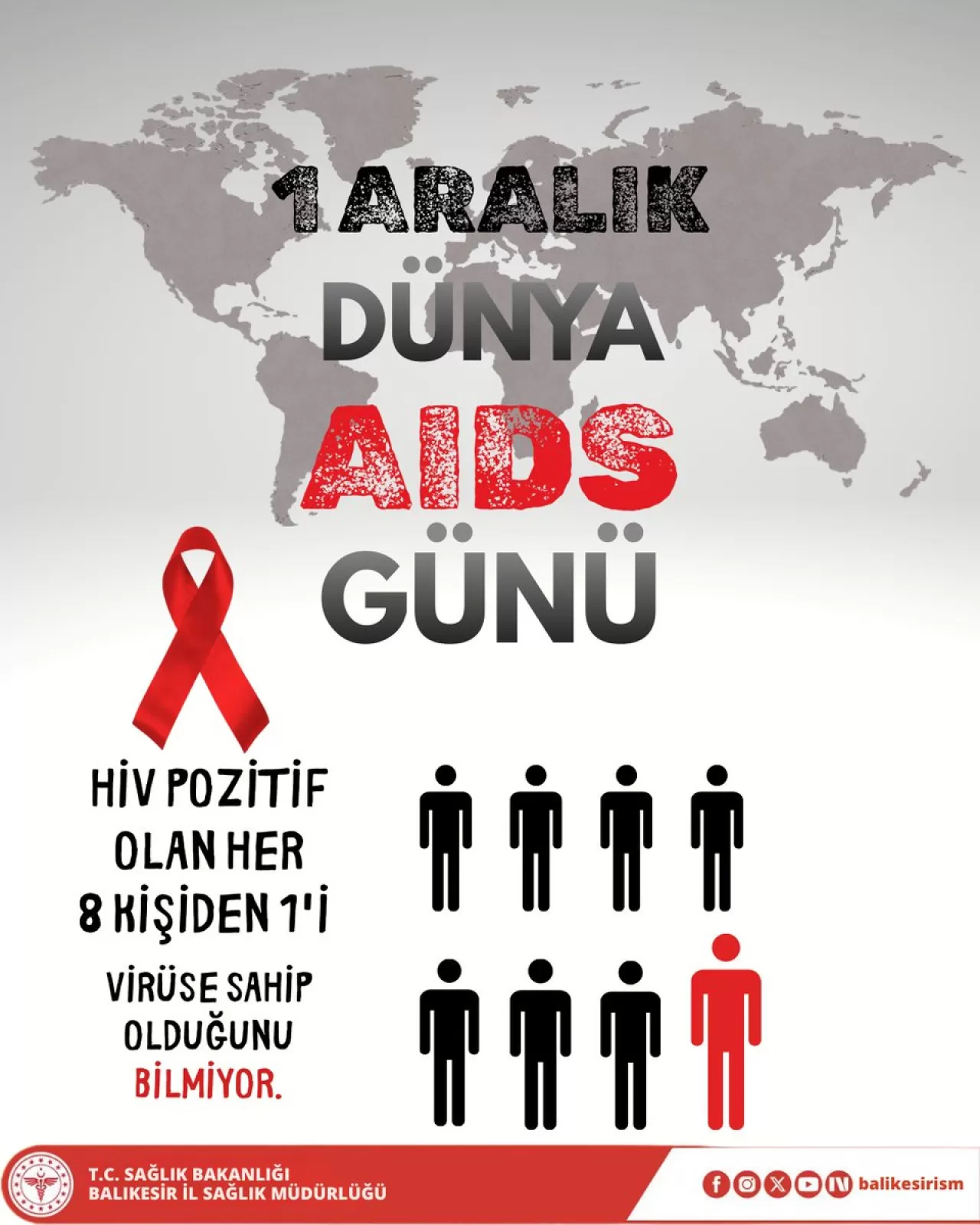 Balıkesir'de 1 Aralık Dünya AIDS Günü'nde Farkındalık Çağrısı