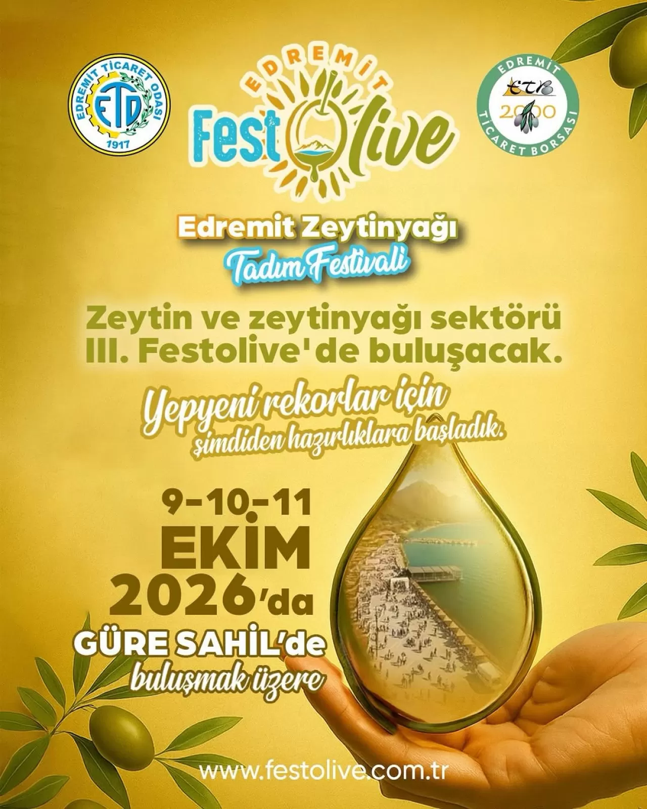 Edremit Zeytinyağı Tadım Festivali FestOlive, 2026'da Güre Sahili'nde Zeytin Severleri Bekliyor