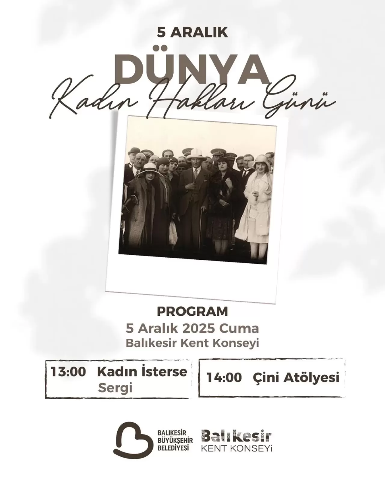 Balıkesir'de 5 Aralık Dünya Kadın Hakları Günü Etkinlikleri