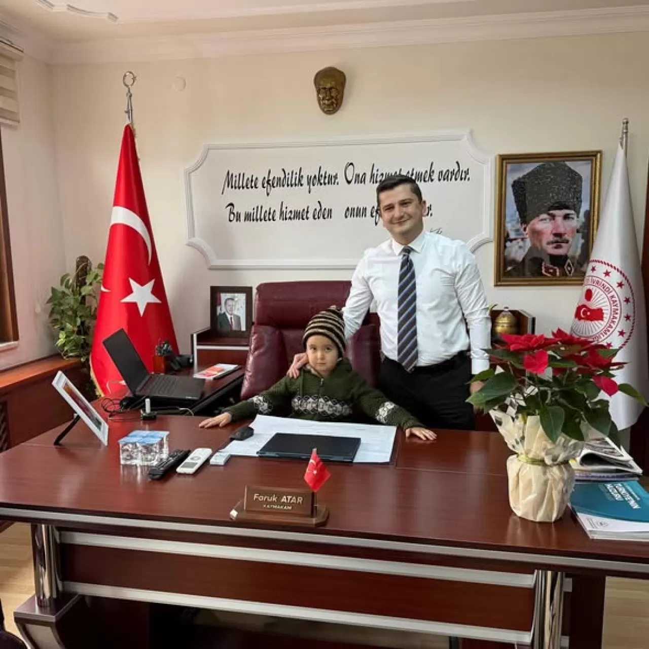 İvrindi'de Özel Eğitim Öğrencilerinden Kaymakamlıkta Anlamlı Ziyaret