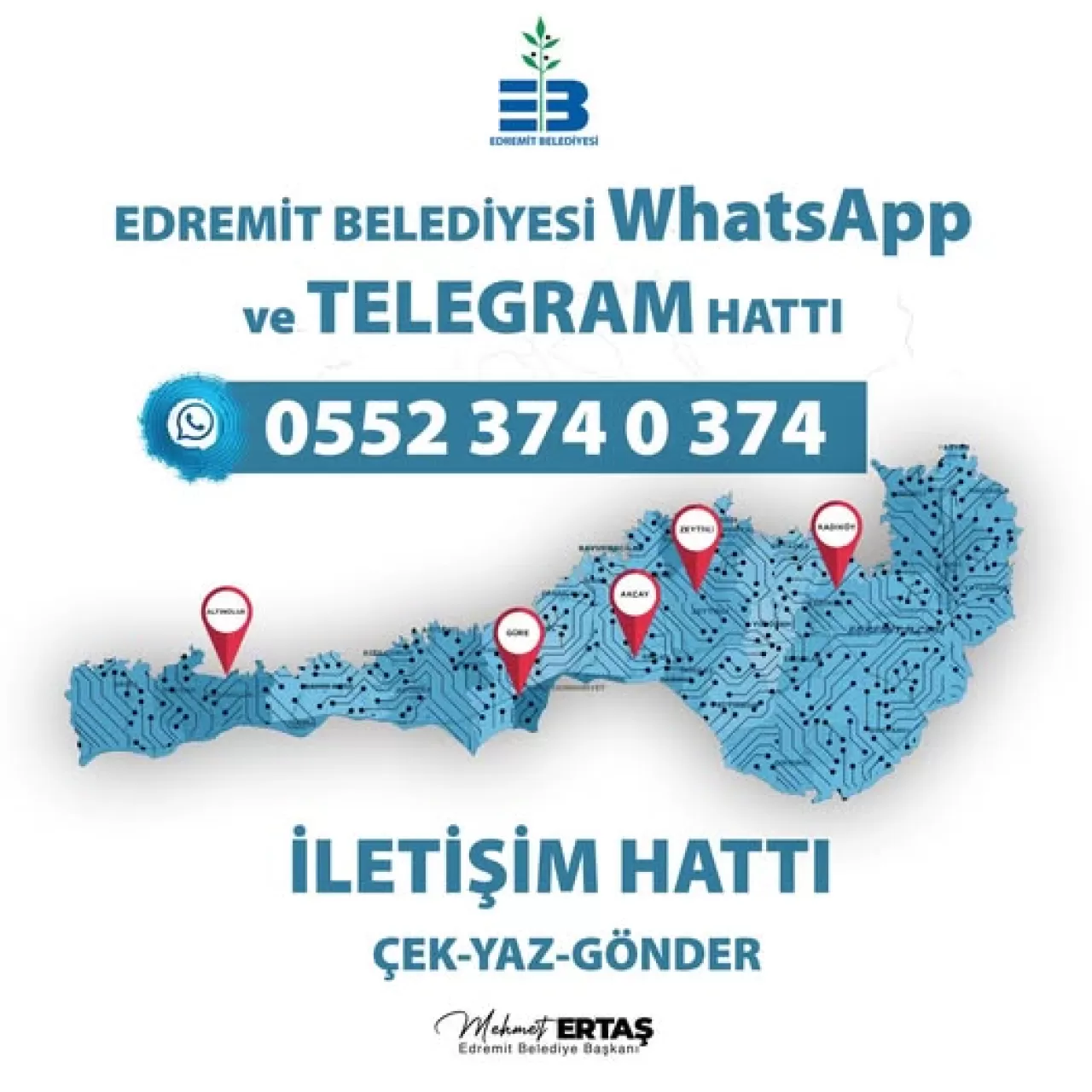Edremit Belediyesi Vatandaşa WhatsApp ve Telegram Üzerinden Hızlı Çözüm