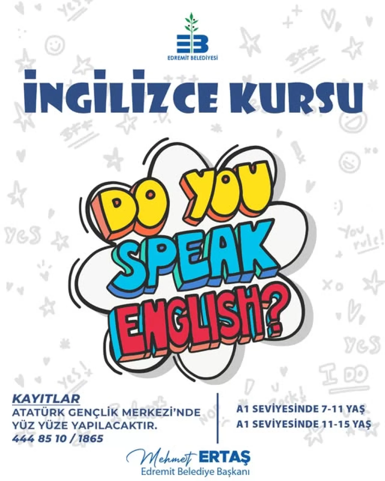 Edremit'te Gençler İçin İngilizce Kursu Başvuruları Başladı