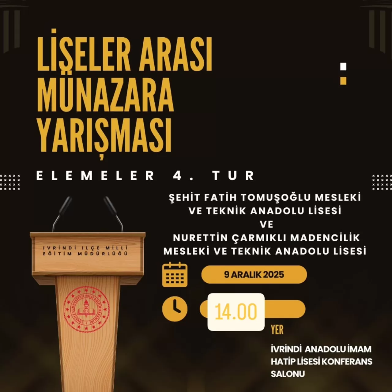 İvrindi'de Liseler Arası Münazara Heyecanı Sürüyor