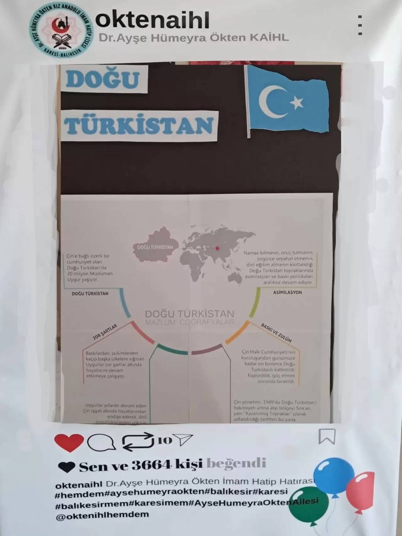 Doğu Türkistan'daki İnsan Hakları İhlalleri Karesi'deki Okulda Anlatıldı