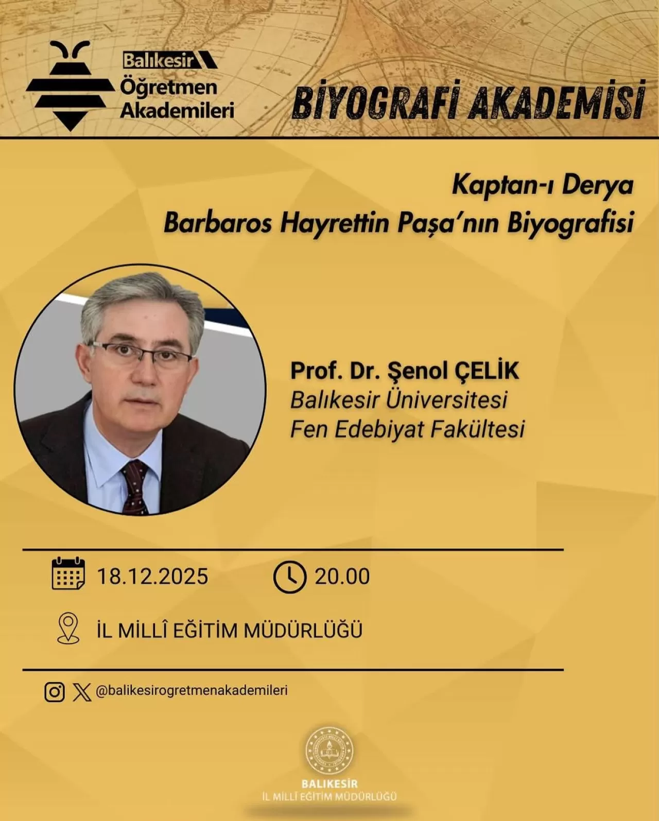 Balıkesir'de Öğretmenlere Yönelik Biyografi Akademisi Düzenlendi