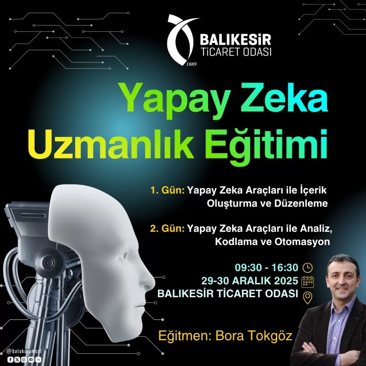 Balıkesir Ticaret Odası'ndan Üyelerine Ücretsiz Yapay Zeka Eğitimi