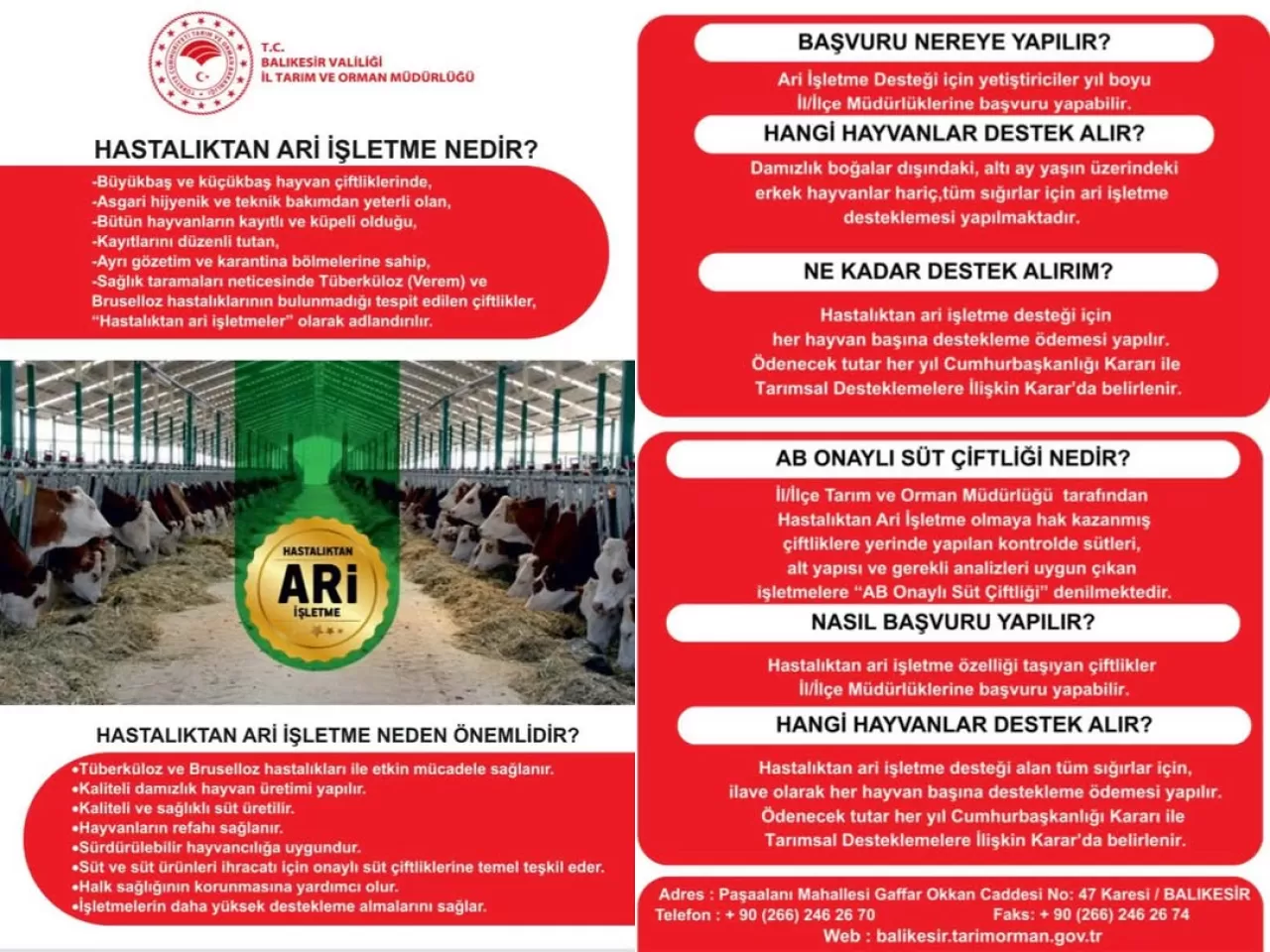 Balıkesir'de Hayvan Hastalıklarıyla Mücadele için 