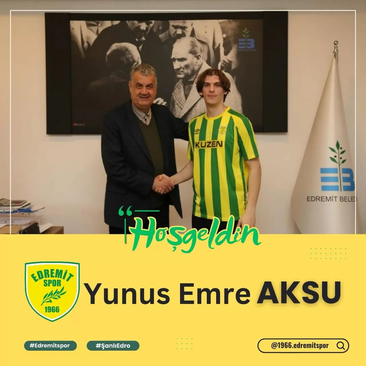 Edremitspor, Genç Kaleci Yunus Emre Aksu'yu Kadrosuna Kattı