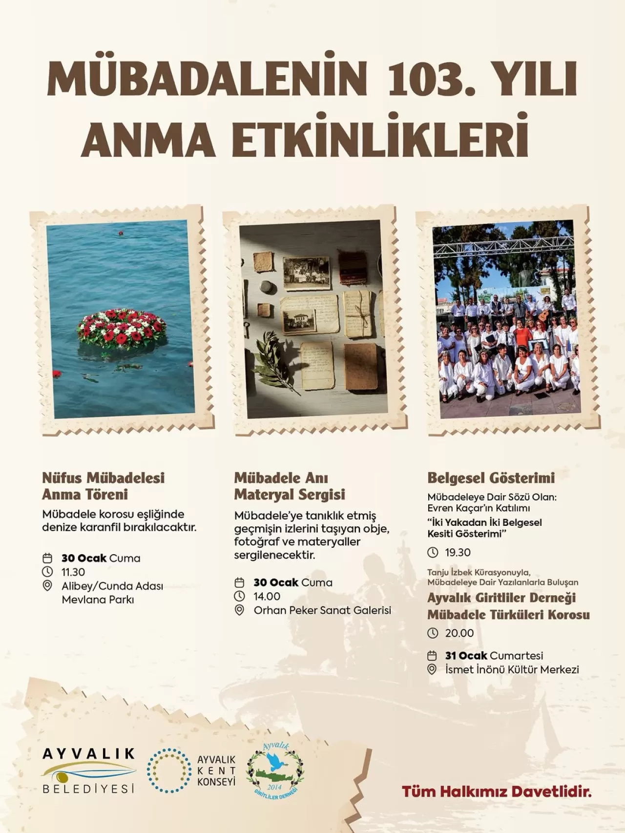 Ayvalık'ta Nüfus Mübadelesi'nin 103. Yılı Anılıyor