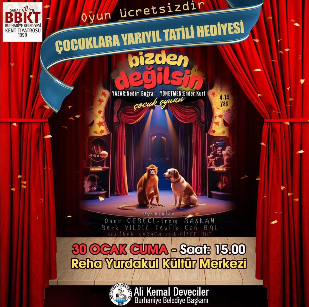 Burhaniye'de Öğrencilere Sürpriz Tatil Hediyesi: Ücretsiz Tiyatro Oyunu