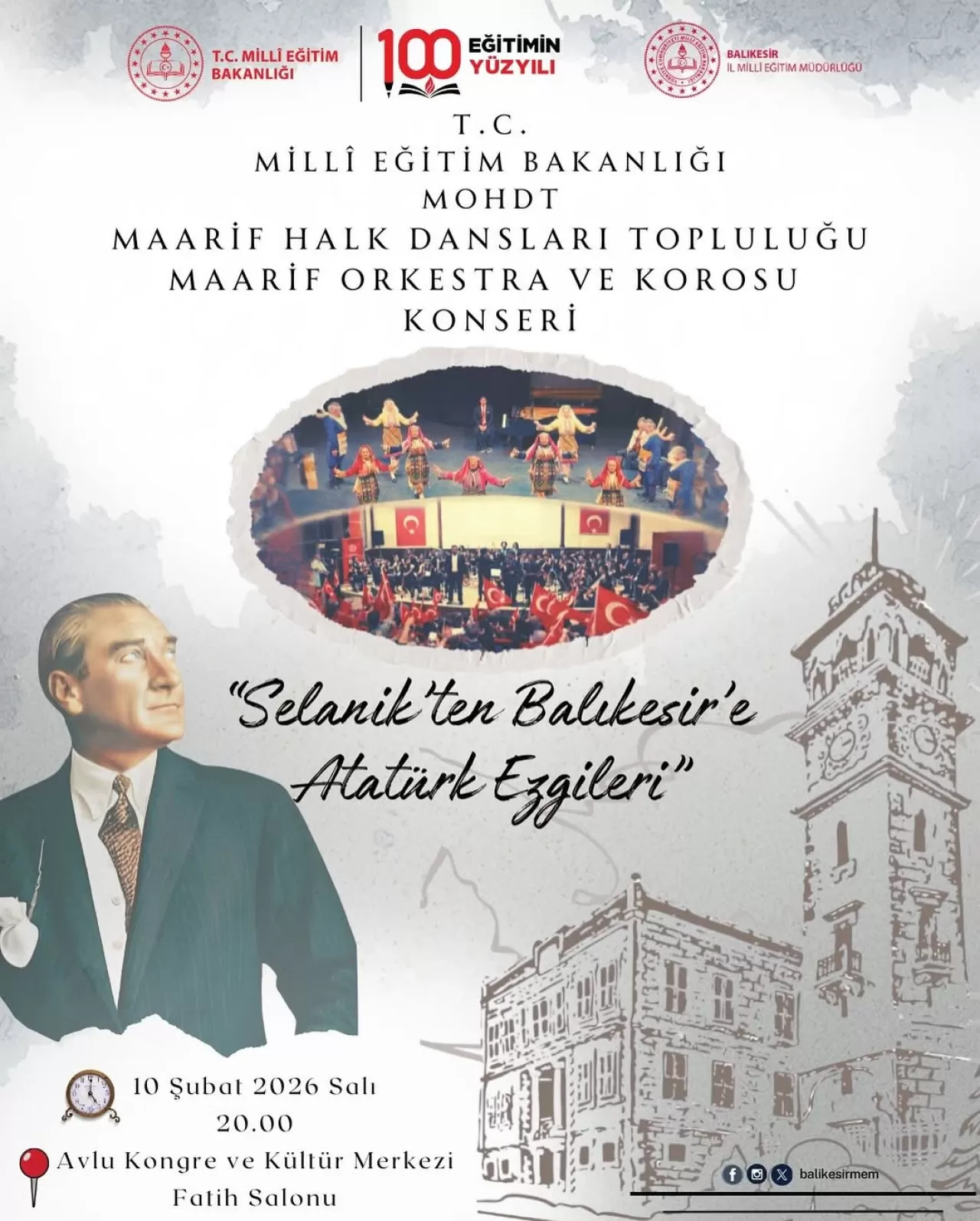 Balıkesir'de Atatürk Ezgileri Konseri