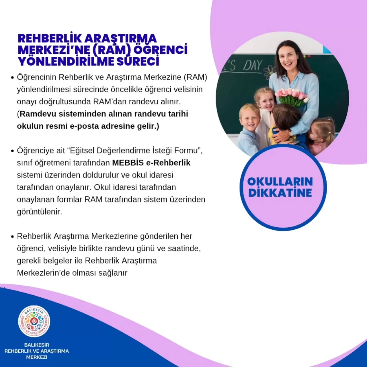 Karesi Rehberlik Araştırma Merkezi'nden Öğrenci Yönlendirme Uyarısı