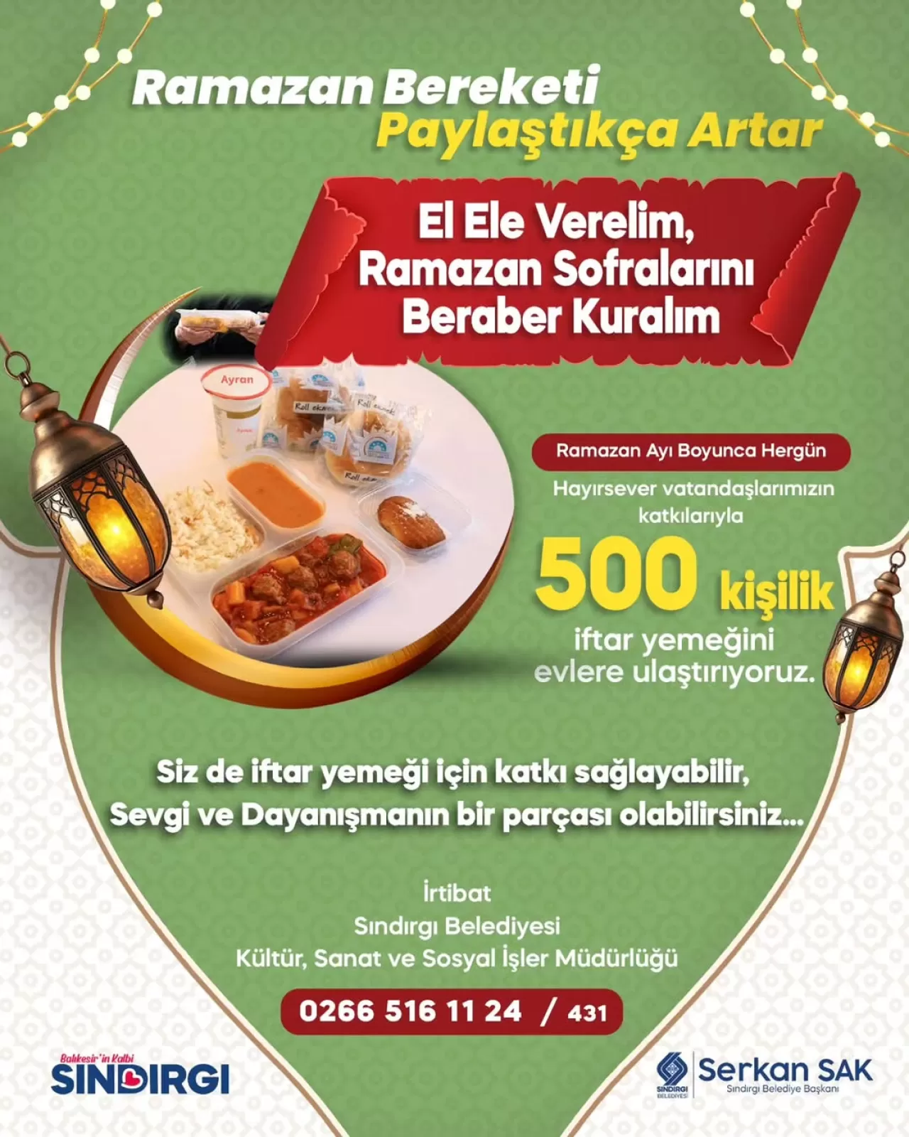 Sındırgı'da Ramazan Dayanışması: Evlere Sıcak Yemek Ulaştırılıyor