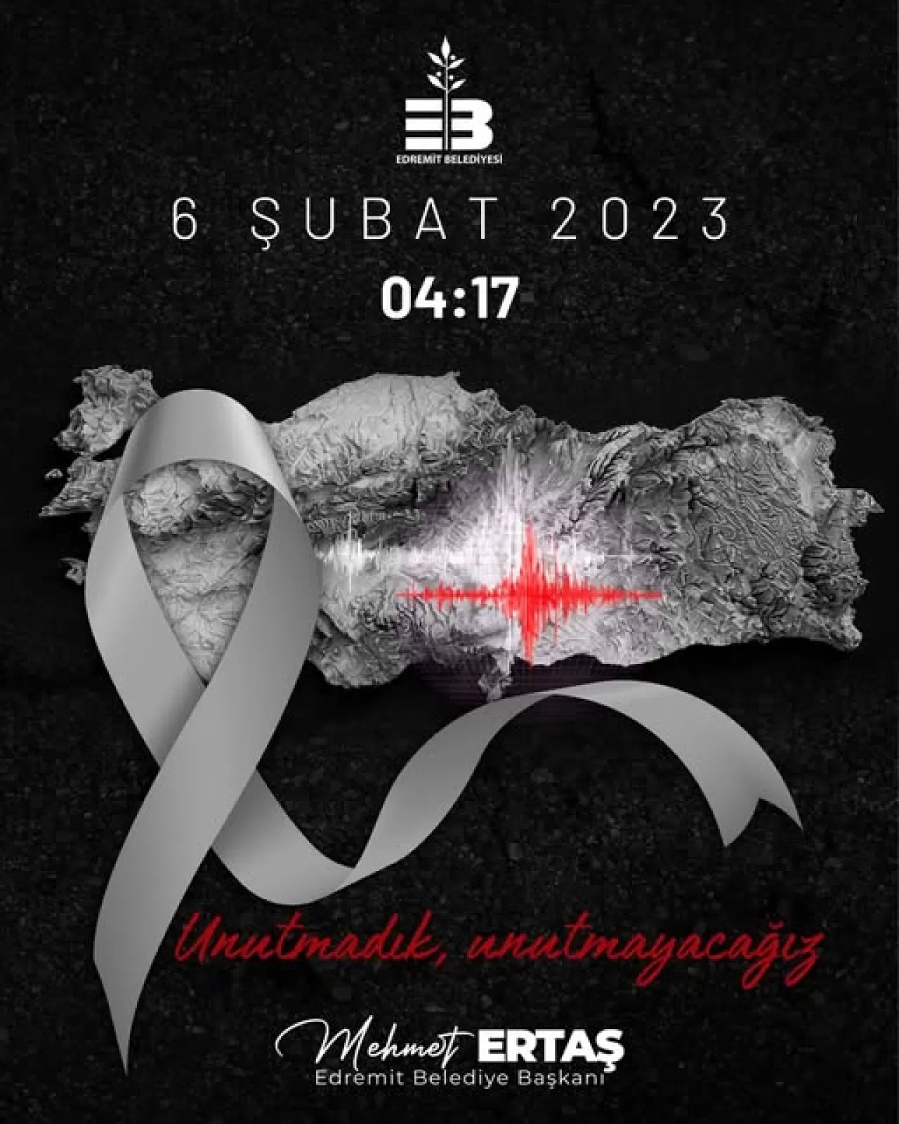 Edremit'te 6 Şubat Depremlerinde Yitirilen Canlar Anıldı