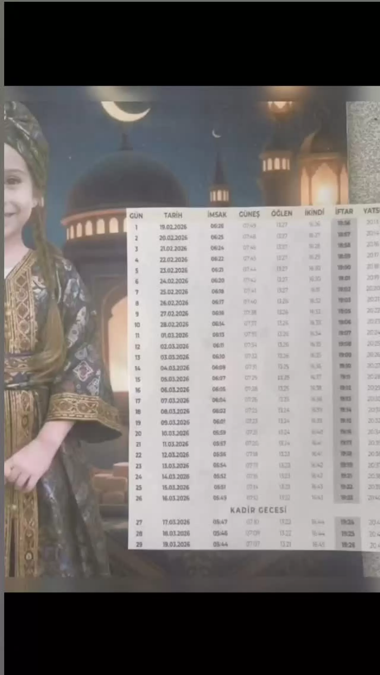 Karesi'de Minik Öğrencilerden Özel Ramazan İmsakiyesi