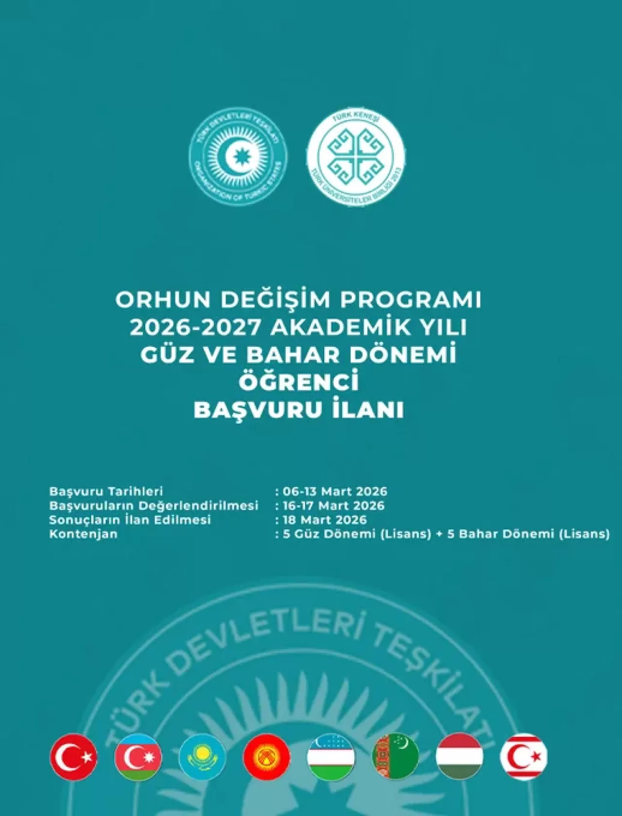 Balıkesir Üniversitesi Orhun Değişim Programı Başvuruları Başladı