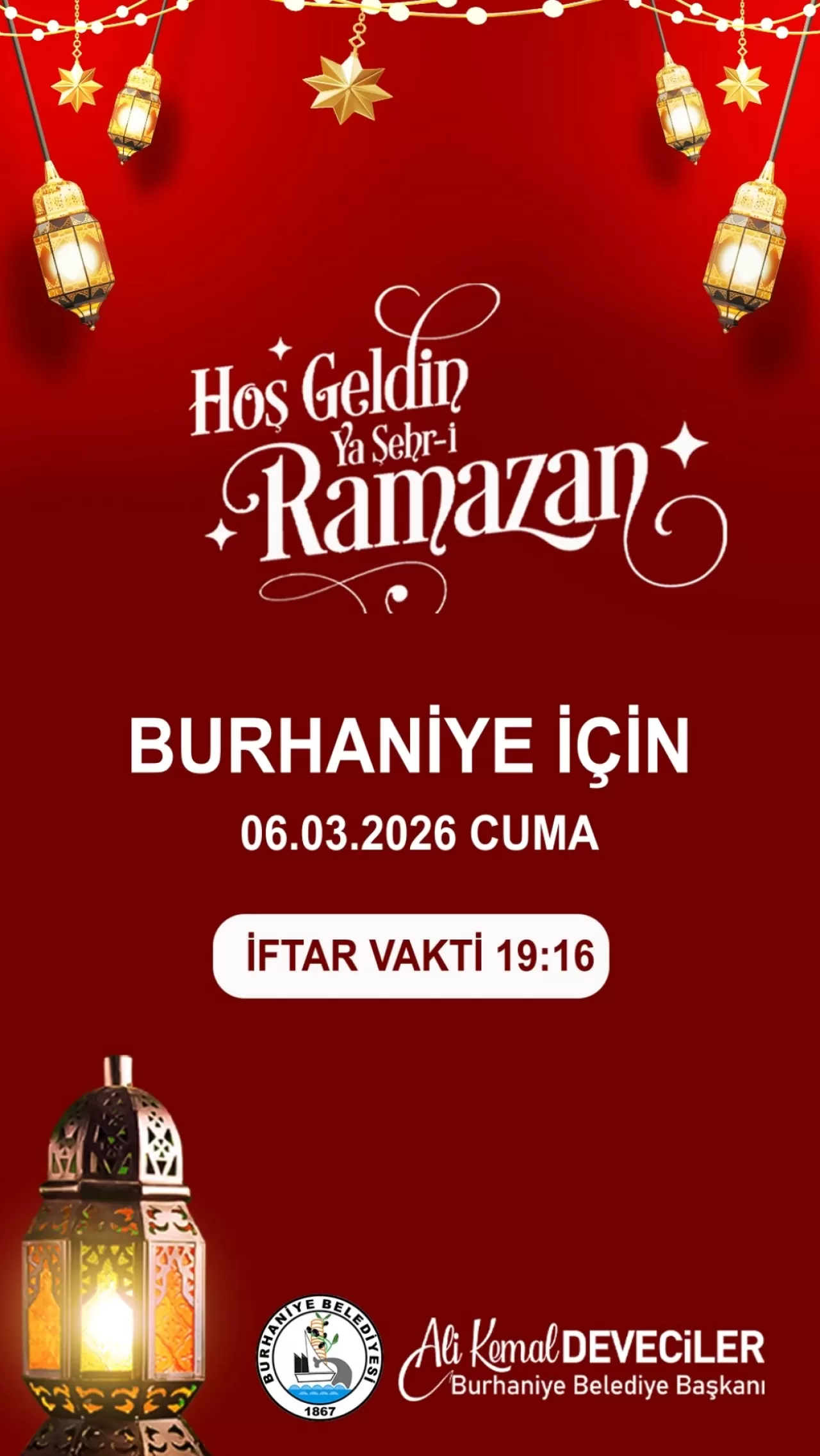 Burhaniye'de İftar Saati Açıklandı
