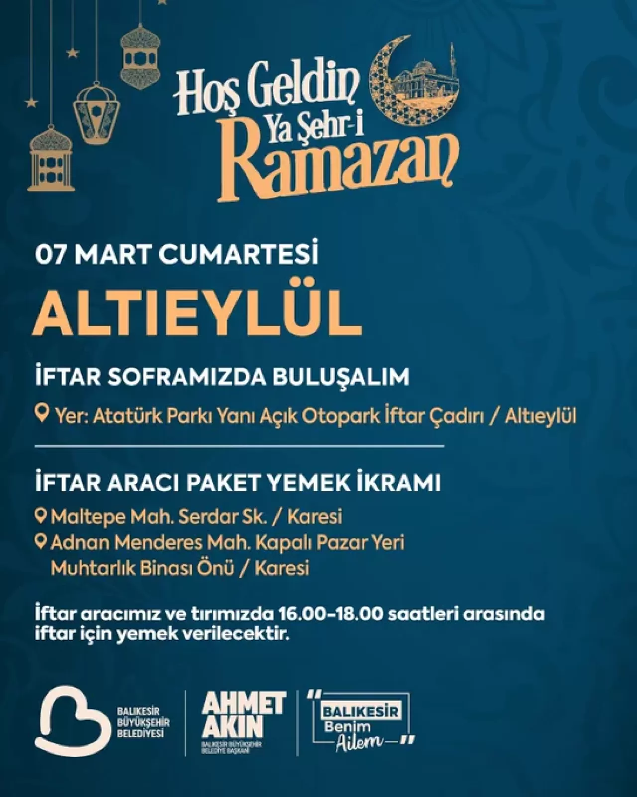 Balıkesir'de Ramazan Sofrası Buluşması