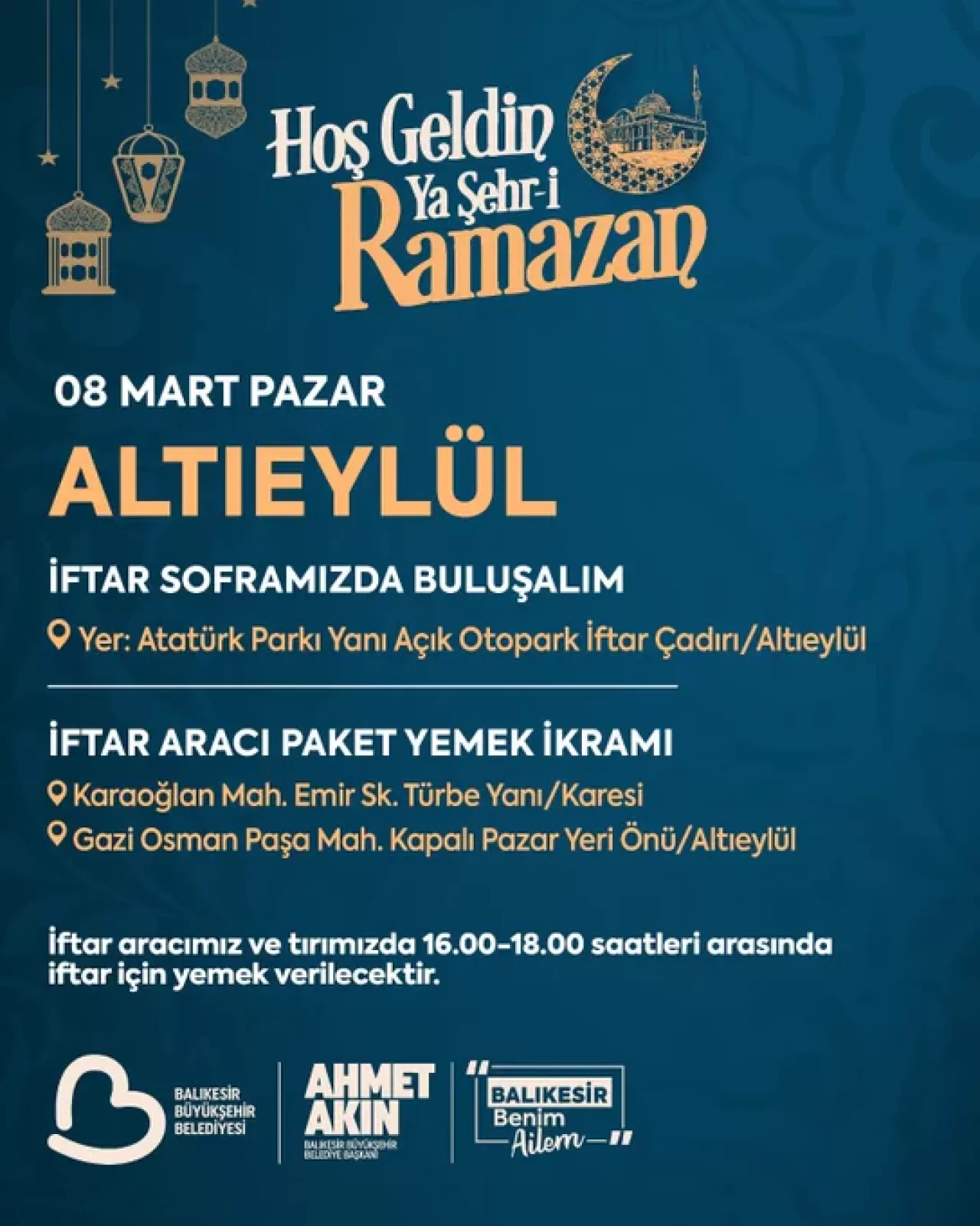 Balıkesir'de Ramazan Sofrası Buluşması