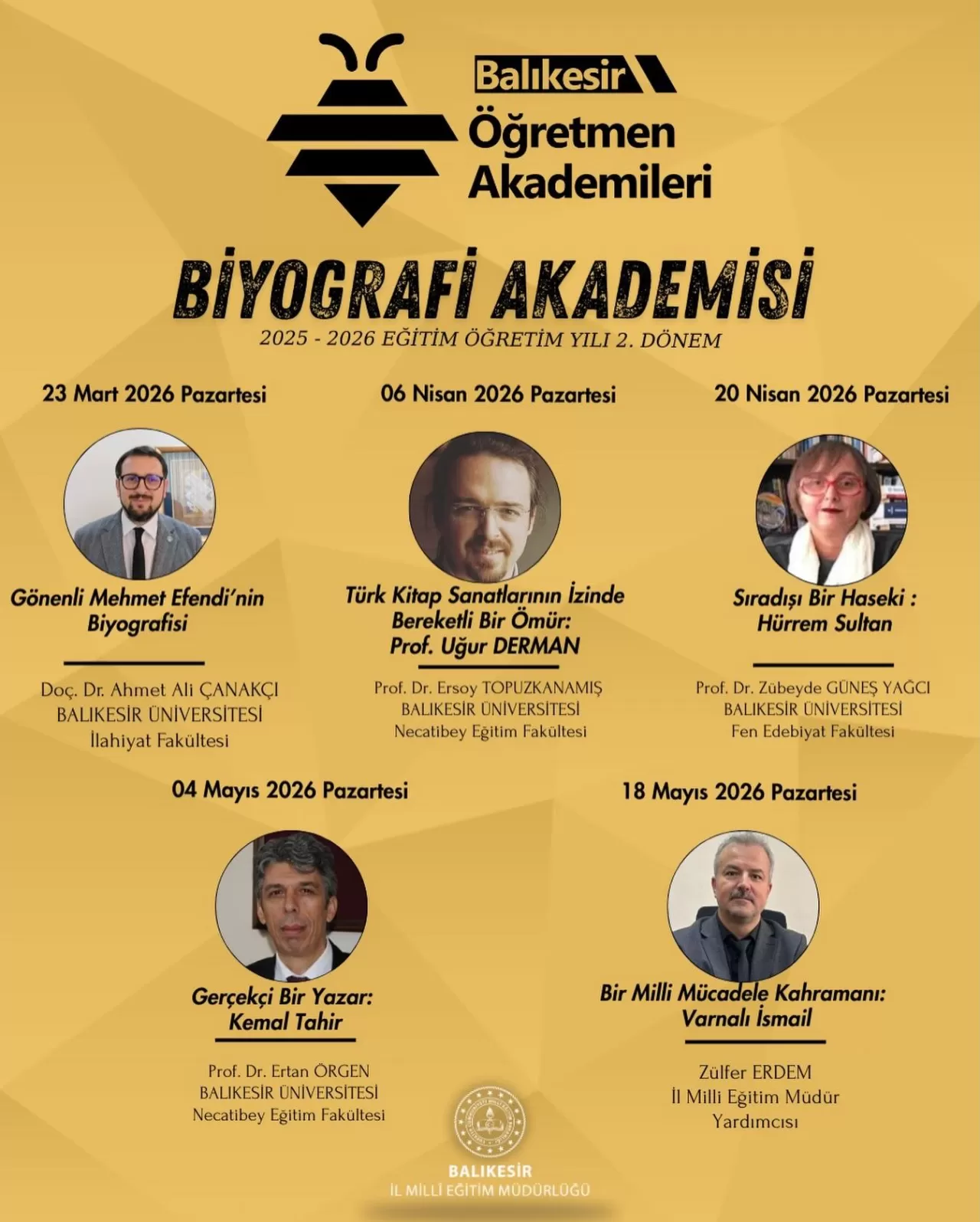 Balıkesir'de Öğretmenler İçin Biyografi Akademisi Başlıyor