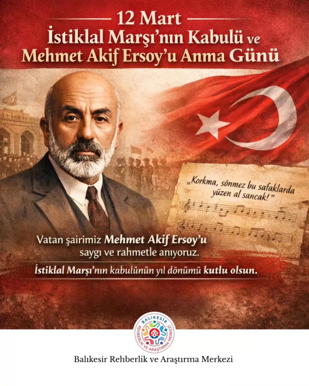 Balıkesir'de İstiklal Marşı'nın Kabulü ve Mehmet Akif Ersoy Anıldı