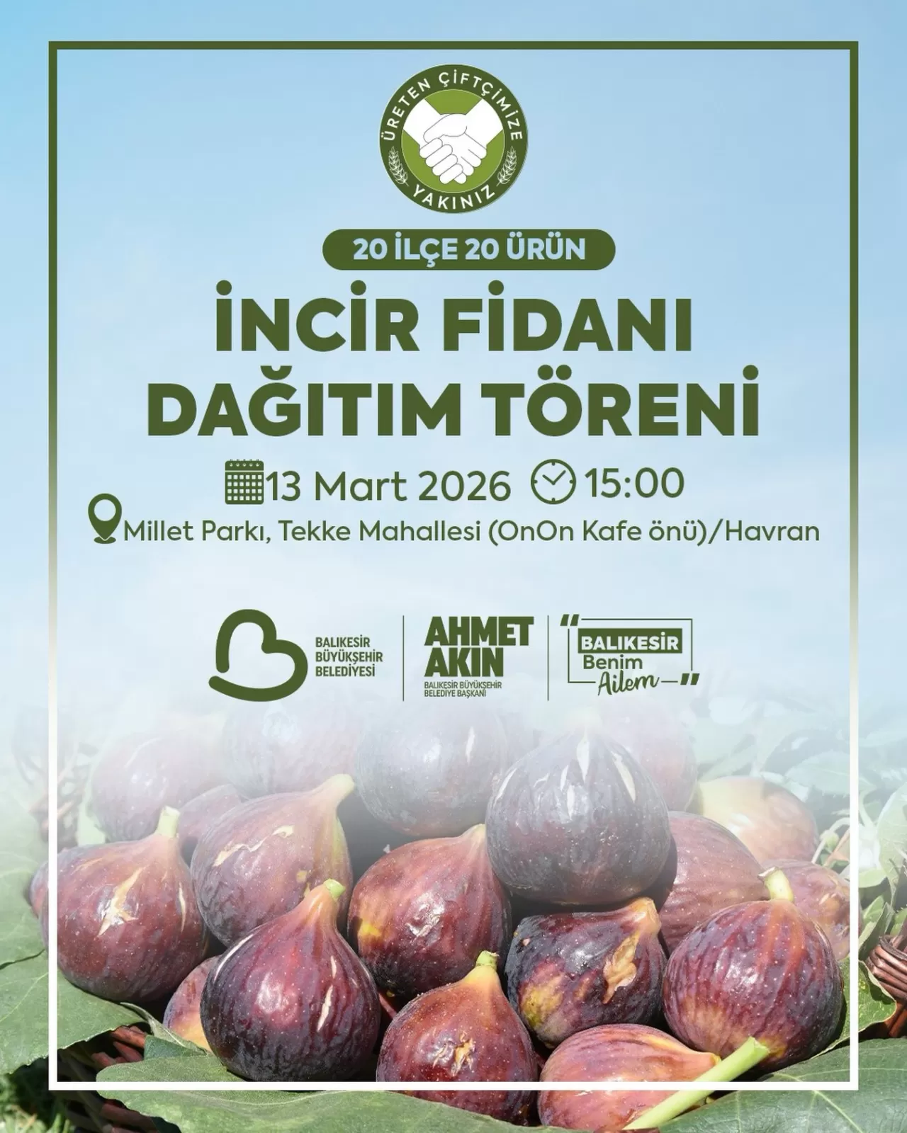 Balıkesir'de Çiftçilere İncir Fidanı Desteği