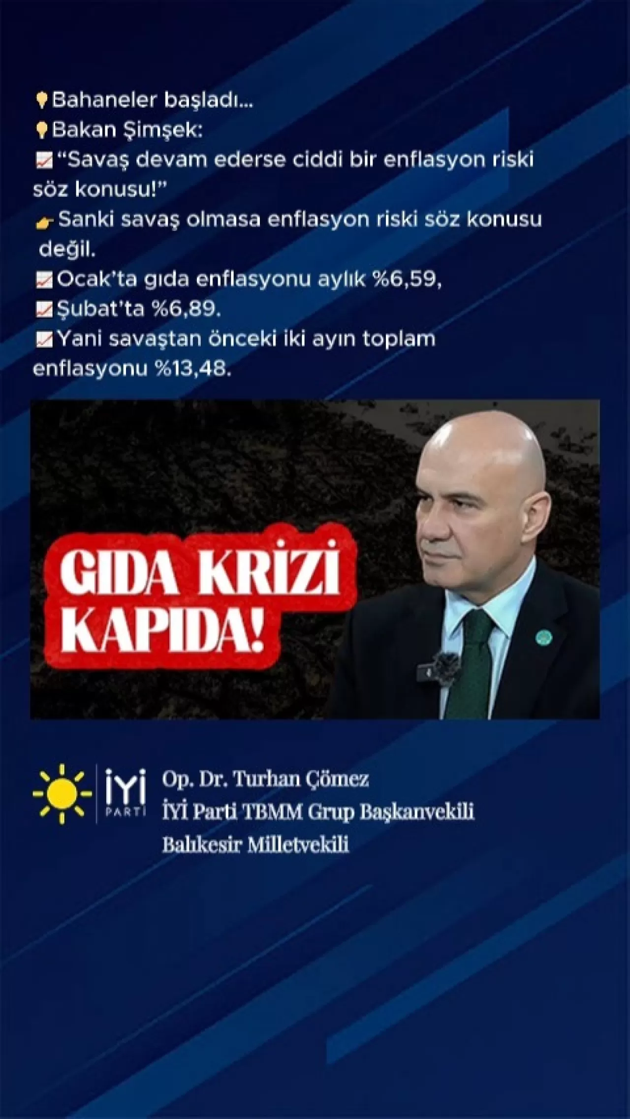 Bakan Şimşek'ten Enflasyon Uyarısı: Savaş Devam Ederse Ciddi Risk Var