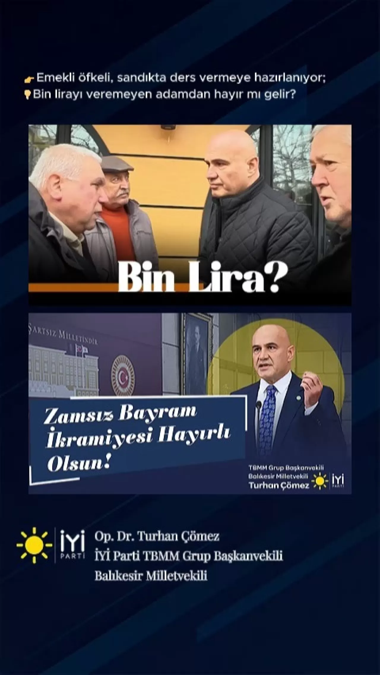 Çömez'den Sert Sözler: Emekli Sandıkta Dersini Verecek