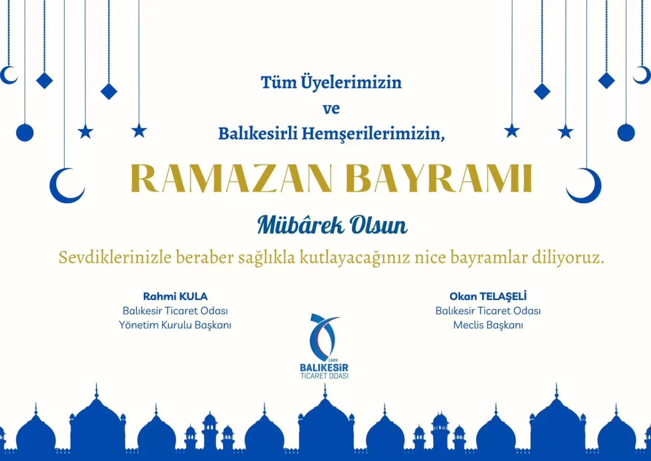 Balıkesir Ticaret Odası'ndan Bayram Tebriği