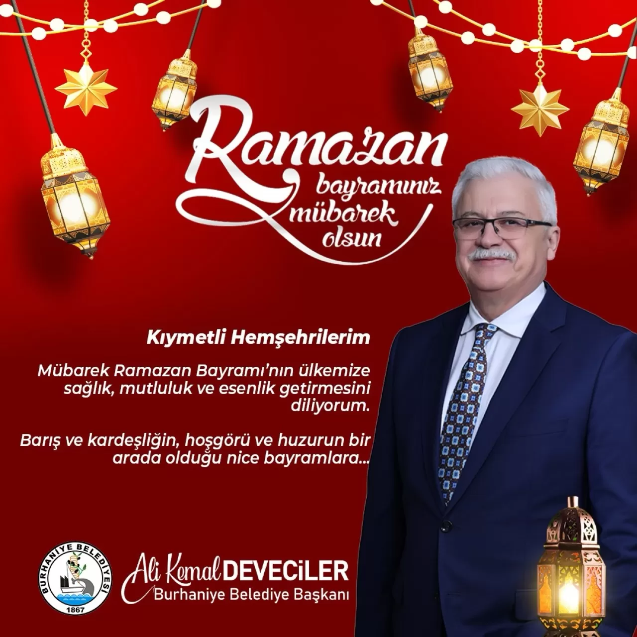 Burhaniye Belediyesi'nden Ramazan Bayramı Mesajı