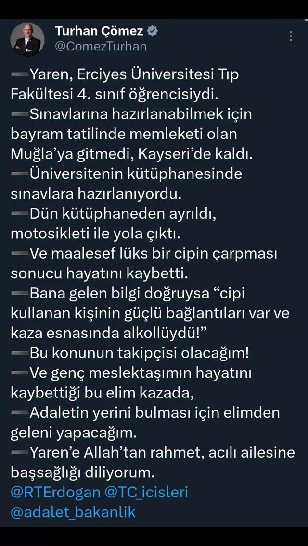 İYİ Partili Çömez'den Kayseri'deki Feci Kazaya İlişkin Çarpıcı İddia: 