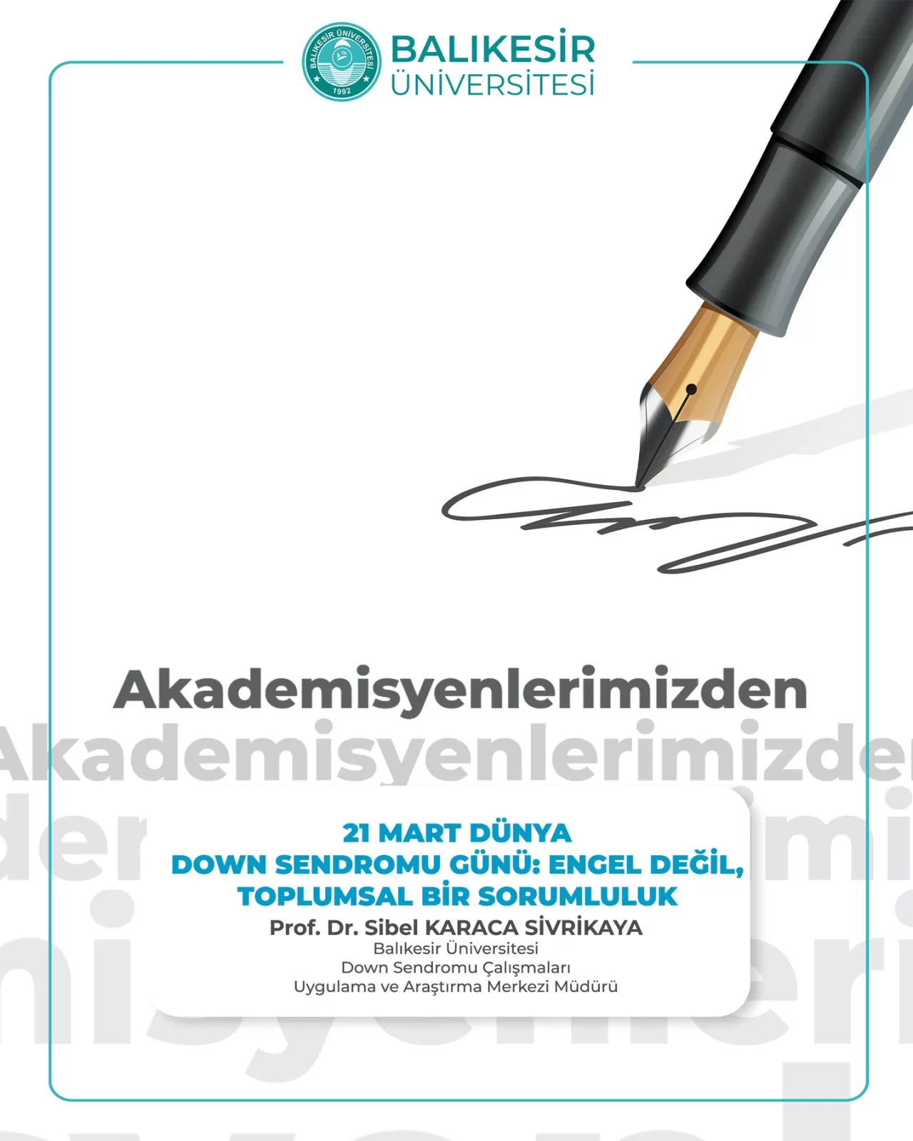 Balıkesir Üniversitesi'nden 21 Mart Çağrısı: 