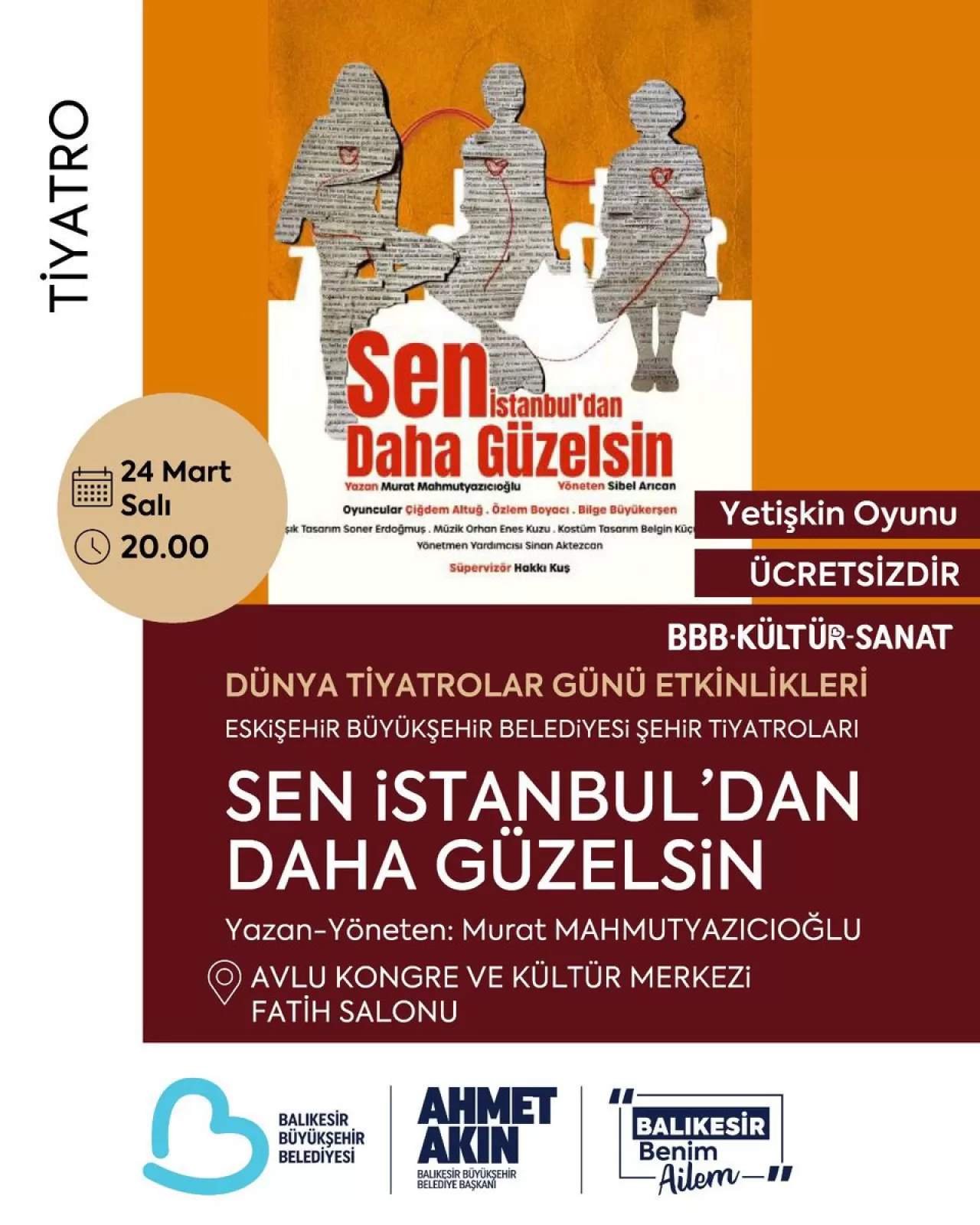 Eskişehir Şehir Tiyatroları Balıkesir'de 
