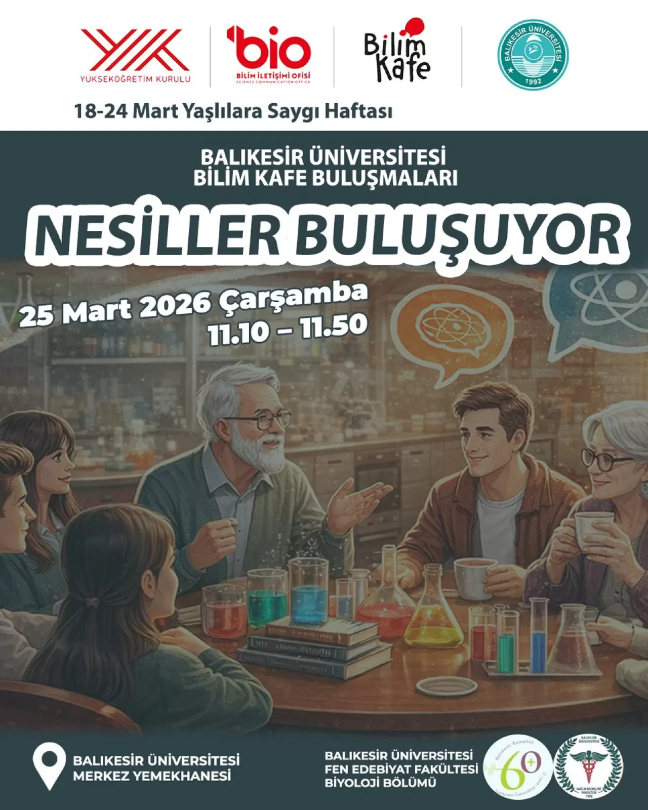 Nesiller Balıkesir Üniversitesi'nde Bilim Sohbetlerinde Buluşuyor