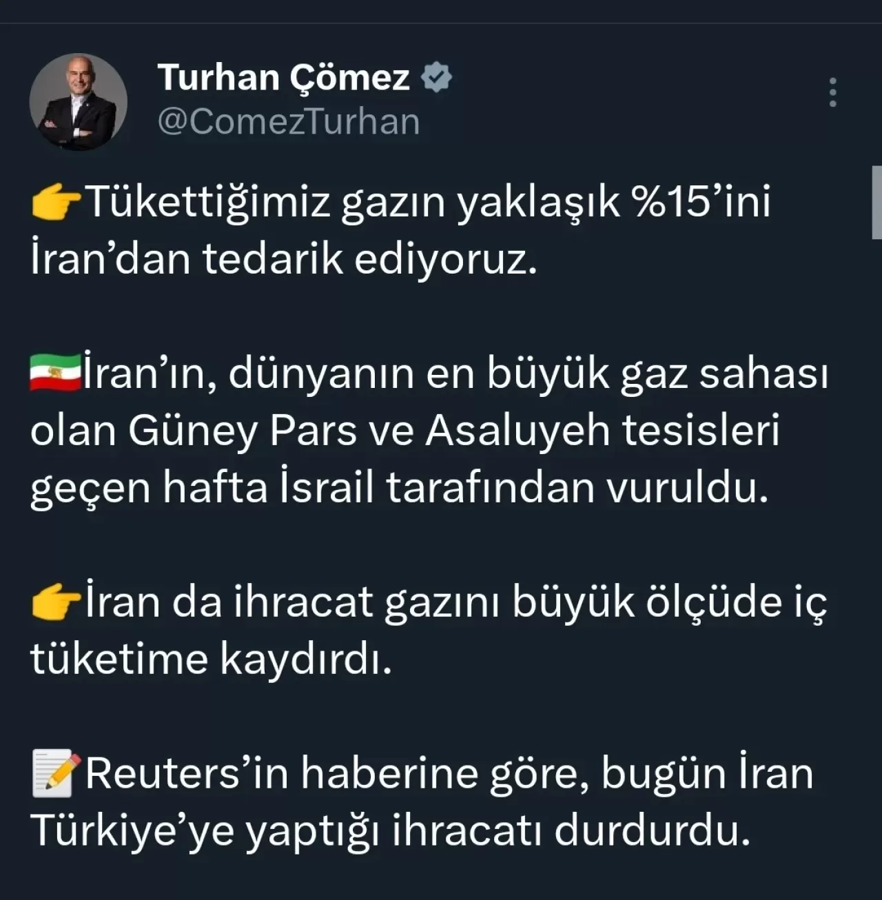 İran'dan Türkiye'ye Doğalgaz Akışı Durduruldu