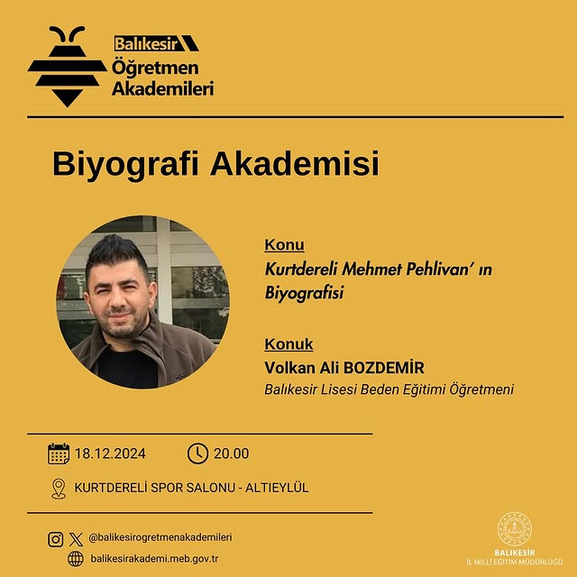 Balıkesir'de Öğretmenler Biyografi Akademisi ile Bilgilerini Derinleştiriyor