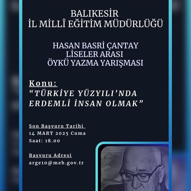 Hasan Basri Çantay Öykü Yazma Yarışması İkinci Kez Düzenleniyor