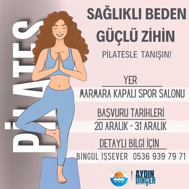 Sağlıklı Yaşam İçin Marmara Adalar Belediyesi'nden Pilates Dersleri