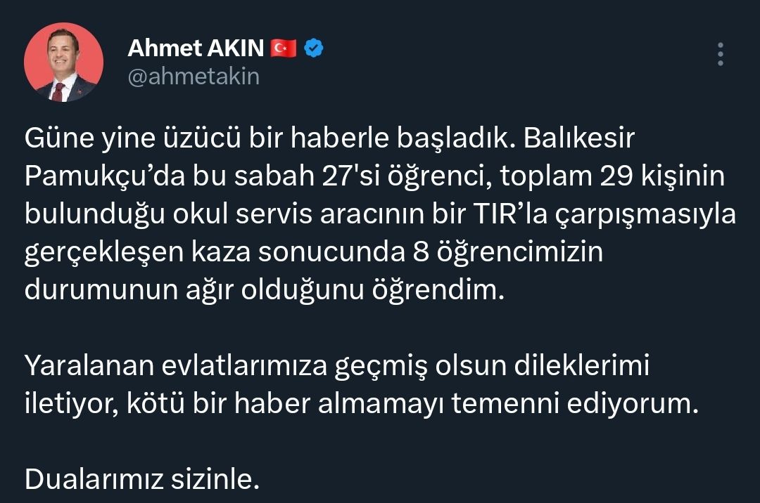 Balıkesir'de Okul Servisi Kazası: 8 Öğrencinin Durumu Ağır