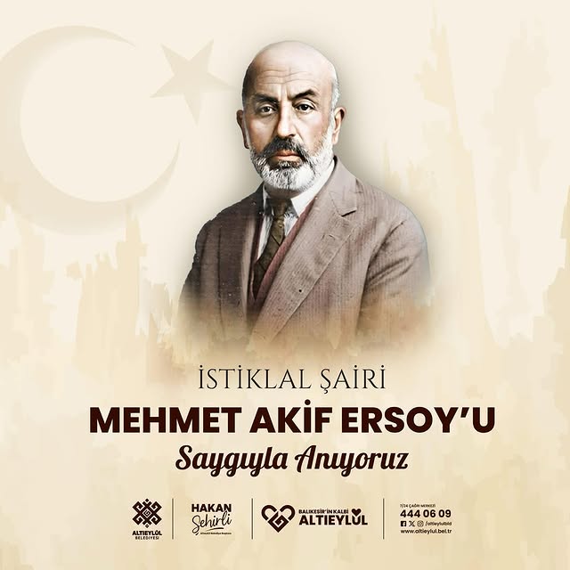 Mehmet Akif Ersoy Vefatının Yıl Dönümünde Anılıyor