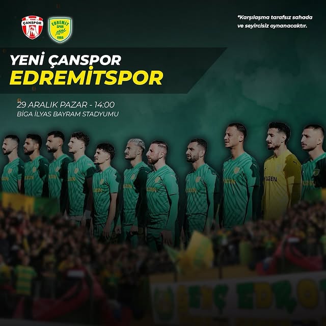 Edremitspor, Yeni Çanspor Deplasmanında Puan Peşinde