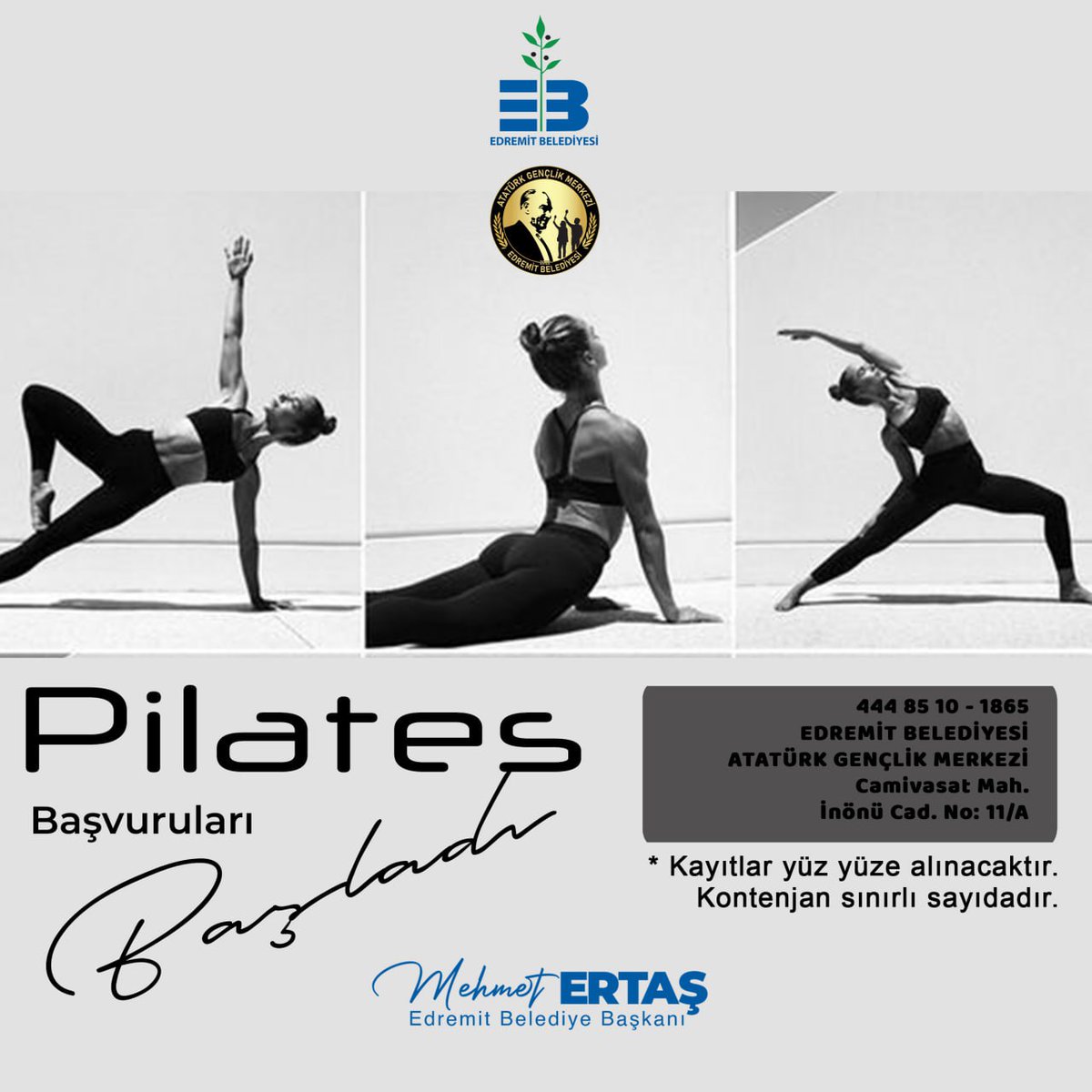 Edremit Belediyesi Pilates Kursu İçin Kayıtlar Başladı