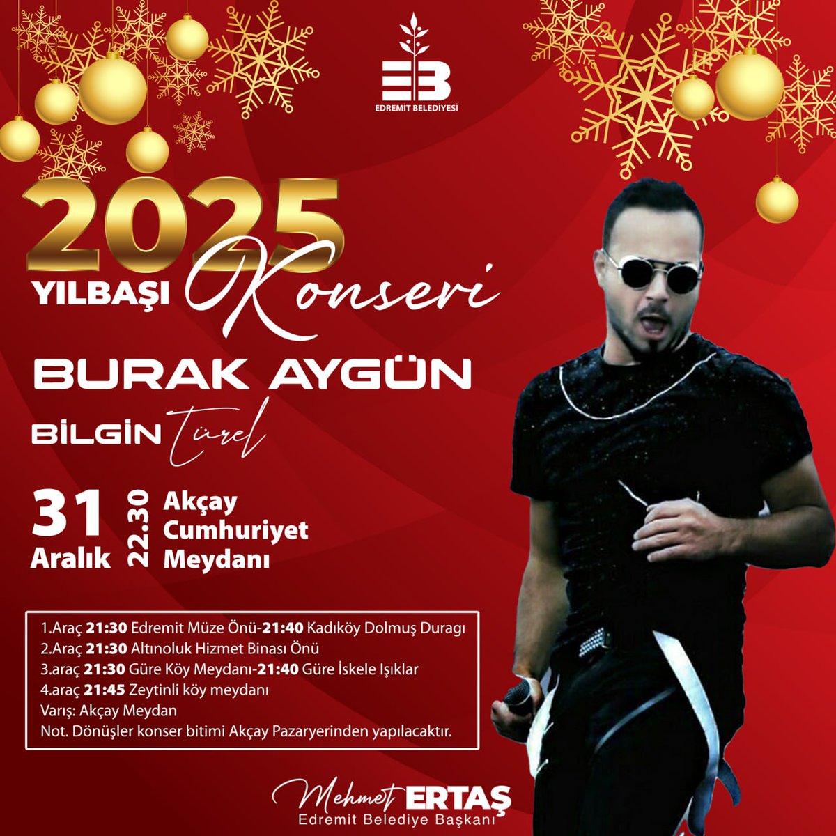 2025 Yılını Neşeyle Karşılamak İçin Yılbaşı Konserine Davet