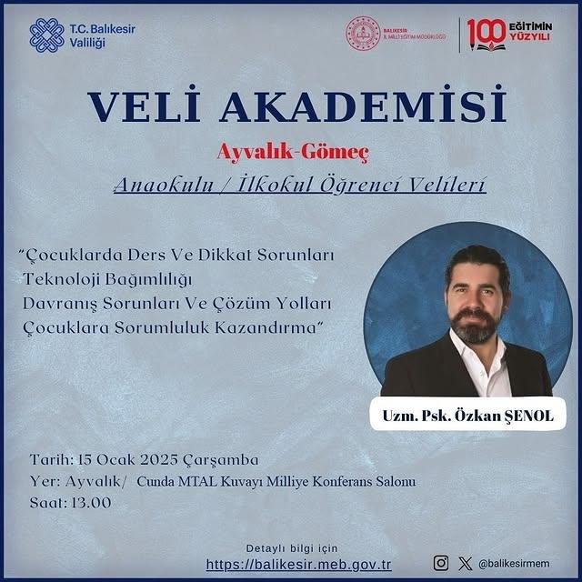 Veli Akademisi Ayvalık’ta Başlıyor: Velilere Rehberlik Eğitimi