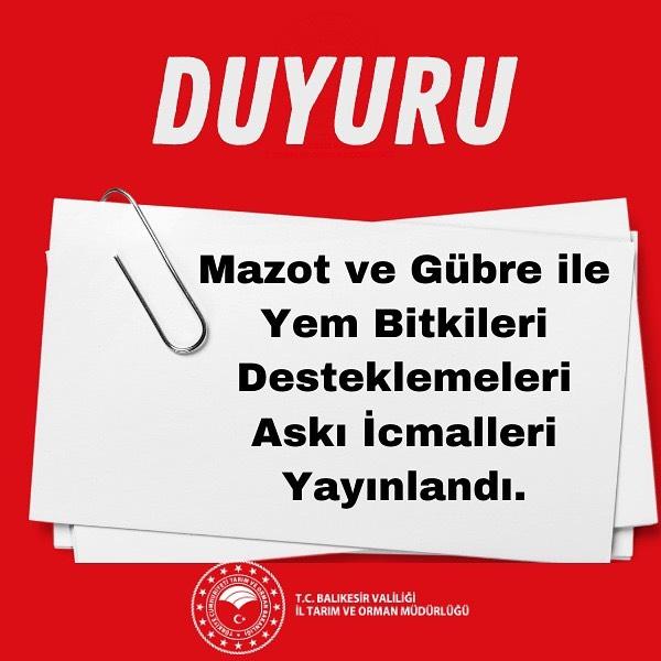 Balıkesir'de Çiftçilere Destek Müjdesi: 2024 Yılı Mazot ve Gübre ile Yem Bitkileri Desteklemeleri