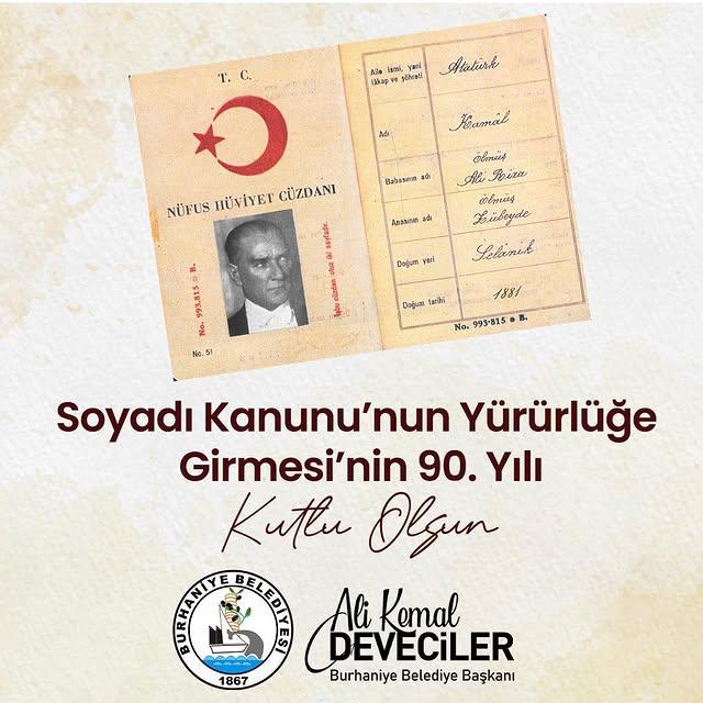 Soyadı Kanunu'nun 90. Yılı Kutlanıyor